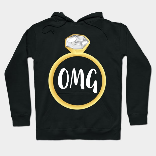 OMG Engaged Engagement Ring Princess Hoodie by ballhard